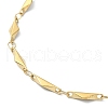 Ion Plating(IP) 304 Stainless Steel Rhombus Link Chain Necklaces for Women NJEW-D052-03G-2