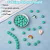 100Pcs Silicone Beads Round Rubber Bead 15MM Loose Spacer Beads for DIY Supplies Jewelry Keychain Making JX440A-2