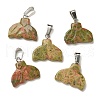 Natural & Synthetic Mixed Gemstone Pendants G-Z067-01P-01-3