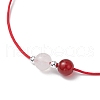 6Pcs Natural Gemstone Round Beads Braided Bracelets for Men Women BJEW-JB11753-4
