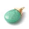 Natural Green Aventurine Pendants PALLOY-JF00779-3