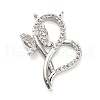 Brass Micro Pave Cubic Zirconia Pendants KK-L229-071P-1