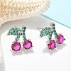 Brass Micro Pave Cubic Zirconia Stud Earrings EJEW-Q015-05P-5