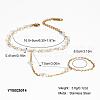 Stainless Steel Imitation Pearl Link Chain Finger Ring Bracelets for Women XO2335-2-2