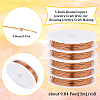 SUNNYCLUE 5 Rolls Copper Jewelry Craft Wire CWIR-SC0001-06-2