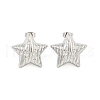 Non-Tarnish Star 304 Stainless Steel Ear Studs EJEW-L290-013P-1