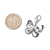 Butterfly Skull Alloy Enamel Pendant Decorations HJEW-JM03242-3