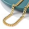 Brass Cuban Link Chain Necklacea for Women Men NJEW-F337-03G-02-4