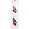 200Pcs Rectangle with Flower Here for You Theme Paper Self-Adhesive Stickers AJEW-S084-02F-2