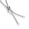 Tarnish Resistant Adjustable 304 Stainless Steel Slider Necklaces MAK-L026-05B-P-3