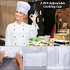 CREATCABIN 2Pcs Adjustable Polycotton Chef Hat AJEW-CN0002-25A-5