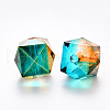 Transparent Spray Painted Crackle Acrylic Beads ACRP-YW0001-01G-2