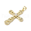 Brass Micro Pave Cubic Zirconia Pendants KK-A212-10F-G-2