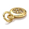 Brass Micro Pave Cubic Zirconia Charms ZIRC-H119-09-4