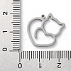 Anti-Tarnish 304 Stainless Steel Pendants STAS-S149-01P-3