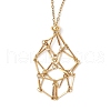 304 Stainless Steel Macrame Pouch Empty Stone Holder Necklace Making NJEW-JN05237-03-2