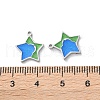 304 Stainless Steel Enamel Charms STAS-M102-20P-03-3