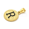 Ion Plating(IP) 304 Stainless Steel Enamel Pendants STAS-R231-19R-G-2