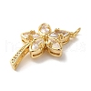 Rack Plating Brass Micro Pave Cubic Zirconia Pendants KK-U022-13A-G-2