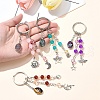 Glass & Alloy & Natural Amethyst Keychain KEYC-YW00146-01-5