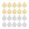 DICOSMETIC 20Pcs 2 Colors 304 Stainless Steel Pendants FIND-DC0004-97-8