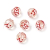 Luminous Handmade Enamel Gold Sand Glass Beads Strands LAMP-U004-08-4