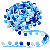   6.5 Yards Gradient Color Polyester Pom Pom Ball Fringe Lace Trims SRIB-PH0001-41-1