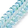 Transparent Glass Beads Strands LAMP-H061-01B-05-3