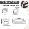 CRASPIRE 60Pcs 4 Style Silicone Pendant SIL-CP0001-08-2