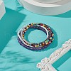 Faceted Glass & Natural Amethyst Stretch Beaded Bracelets Sets BJEW-TA00202-04-2