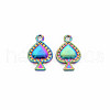 Rack Plating Rainbow Color Alloy Pendants PALLOY-S180-373-2