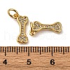 Brass Micro Pave Cubic Zirconia Pendants KK-P308-59G-3