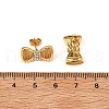 304 Stainless Steel Micro Pave Clear Cubic Zirconia Stud Earrings EJEW-I318-01G-02-5