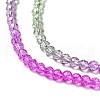 Transparent Gradient Color Glass Beads Strands X1-GLAA-H021-01B-21-3