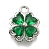 Brass Micro Pave Cubic Zirconia Pendants KK-D385-01P-02-1
