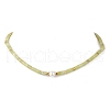 Round Shell Pearl & Natural Chinese Southern Jade Heishi Beaded Necklaces NJEW-JN05300-02-2