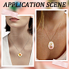 SUNNYCLUE 8Pcs 8 Styles Transparent Epoxy Resin Inner Flower Pendants RESI-SC0003-33-5