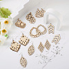 DIY 40 Pairs Natural Wooden Earring Making Kits DIY-TA0003-34P-4