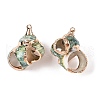 Natural Sea Shell Pendants SSHEL-N038-55-2