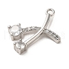 Brass Micro Pave Cubic Zirconia Pendants ZIRC-P113-04P-2