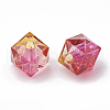 Two Tone Transparent Spray Painted Acrylic Beads ACRP-T005-26D-2