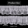 Polyester Pleated Lace Ribbon OCOR-WH0091-77A-2