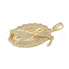 Brass Micro Pave Cubic Zirconia Pendants KK-P293-35A-G-2