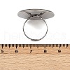 304 Stainless Steel Cuff Ring Components STAS-D372-06P-09-3