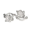 Natural Quartz Crystal Kitten Pendants G-J386-C17-17-2