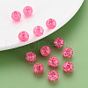 Transparent Crackle Acrylic Beads MACR-S373-66C-N09-4