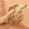 Fashion 304 Stainless Steel Buddhist Bangle Sets X-BJEW-L664-022A-G-1