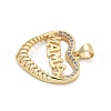 Brass Micro Pave Cubic Zirconia Pendants KK-Q055-02B-G-2
