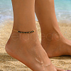 European Style Brass & Acrylic Round Beaded Anklets for Women DQ1361-1