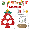 Gorgecraft 2 Sets 2 Colors Christmas Tree Wooden Display Decoration for Kids DJEW-GF0001-62-2